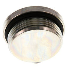 G 1 1/2'' Male Zinc plated Steel Closing plug with Inner Hex and NBR seal 250 Bar