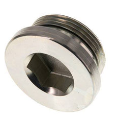 G 1 1/4'' Male Zinc plated Steel Closing plug with Inner Hex and NBR seal 250 Bar