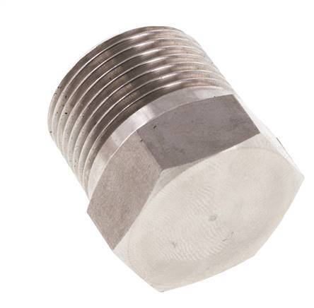 3/4'' NPT Male Stainless steel Closing plug with Outer Hex 170 Bar