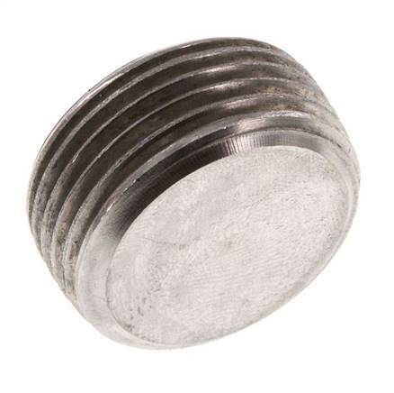 3/4'' Stainless steel Closing plug with Inner Hex without collar 40 Bar