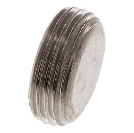 1'' Stainless steel Closing plug with Inner Hex without collar 40 Bar