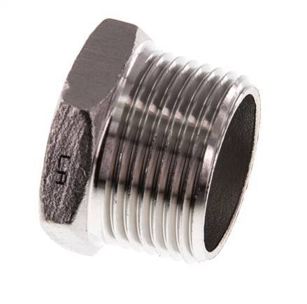 1'' NPT Male Stainless steel Closing plug with Outer Hex 16 Bar