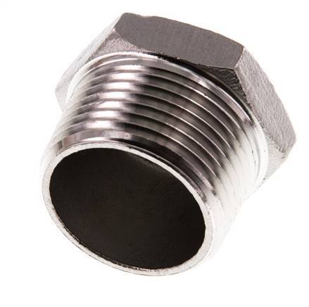 1'' NPT Male Stainless steel Closing plug with Outer Hex 16 Bar