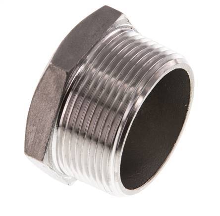 1 1/2'' NPT Male Stainless steel Closing plug with Outer Hex 16 Bar