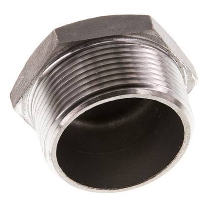 1 1/2'' NPT Male Stainless steel Closing plug with Outer Hex 16 Bar