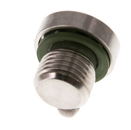 G 1/4'' Male Stainless steel Closing plug with Inner Hex and FKM Seal 400 Bar