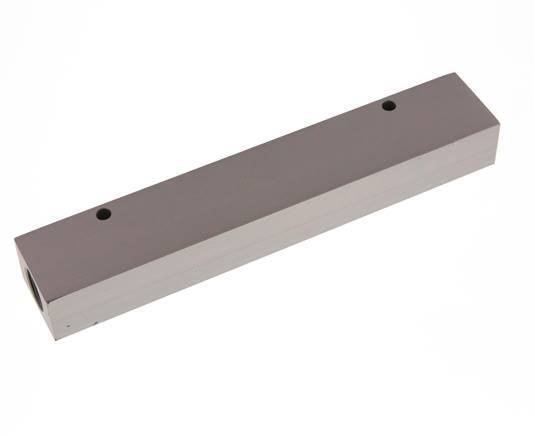 2xG 1/2'' x 6xG 1/4'' Aluminium Distributor Block One-sided 16 Bar