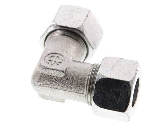 16S Zinc plated Steel 90 deg Elbow Cutting ring 400 Bar DIN 2353