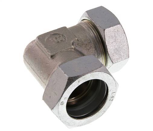 42L Zinc plated Steel 90 deg Elbow Cutting ring 160 Bar DIN 2353
