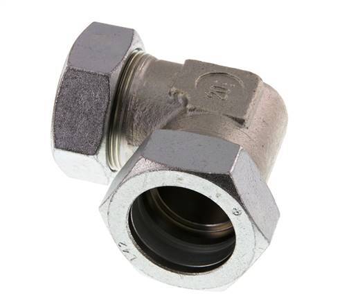 42L Zinc plated Steel 90 deg Elbow Cutting ring 160 Bar DIN 2353