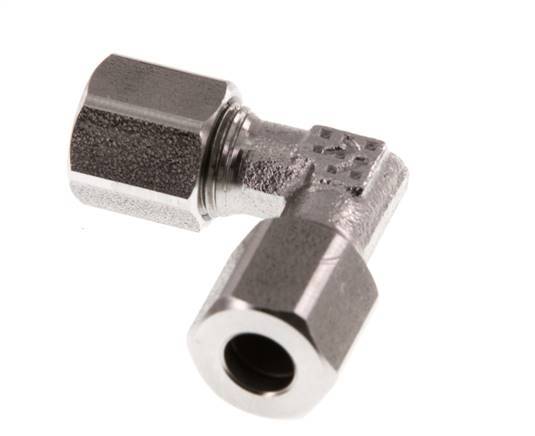 6LL Stainless steel 90 deg Elbow Cutting ring 100 Bar DIN 2353