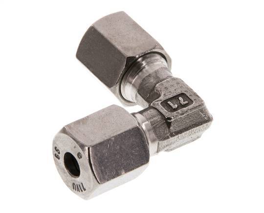 6S Stainless steel 90 deg Elbow Cutting ring 630 Bar DIN 2353