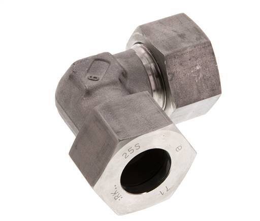 25S Stainless steel 90 deg Elbow Cutting ring 400 Bar DIN 2353