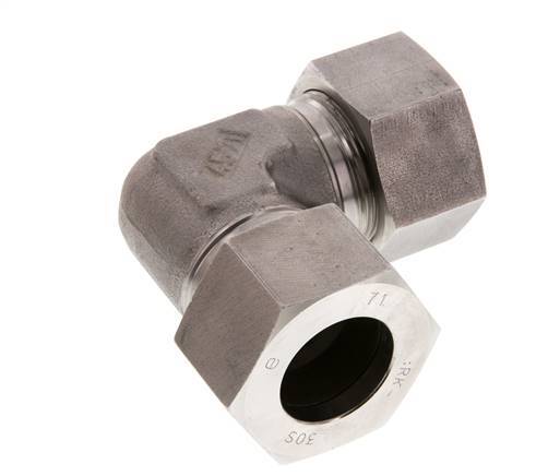 30S Stainless steel 90 deg Elbow Cutting ring 400 Bar DIN 2353