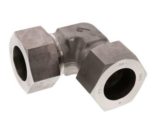 38S Stainless steel 90 deg Elbow Cutting ring 315 Bar DIN 2353