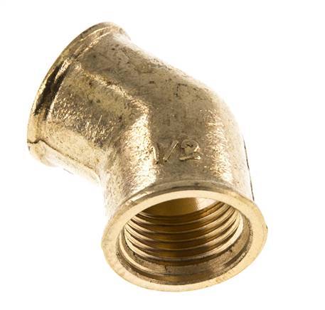 Rp 1/2'' Brass 45 deg Elbow Fitting 16 Bar