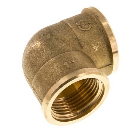 G 1'' Brass 90 deg Elbow Fitting 16 Bar