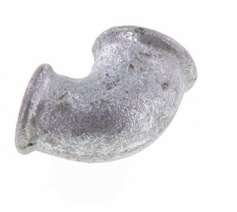 Rp 1/2'' x Rp 3/8'' Zinc plated Cast iron 90 deg Elbow Fitting 25 Bar [5 Pieces]