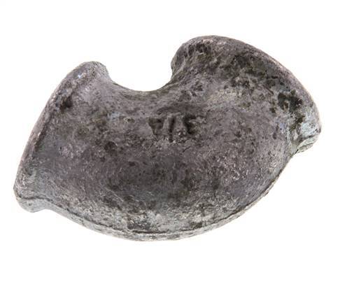 Rp 3/4'' Zinc plated Cast iron 90 deg Elbow Fitting 25 Bar [5 Pieces]