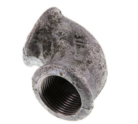 Rp 3/4'' Zinc plated Cast iron 90 deg Elbow Fitting 25 Bar [5 Pieces]
