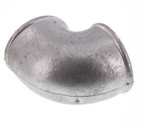 Rp 3'' Zinc plated Cast iron 90 deg Elbow Fitting 25 Bar