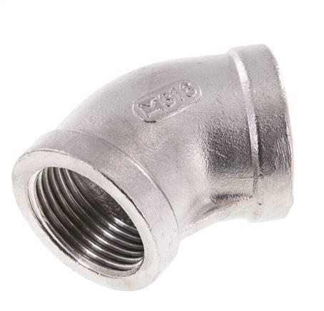Rp 1'' Stainless steel 45 deg Elbow Fitting 16 Bar
