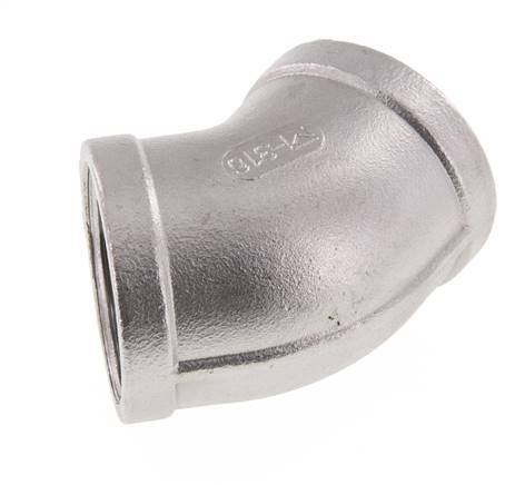 Rp 1 1/2'' Stainless steel 45 deg Elbow Fitting 16 Bar