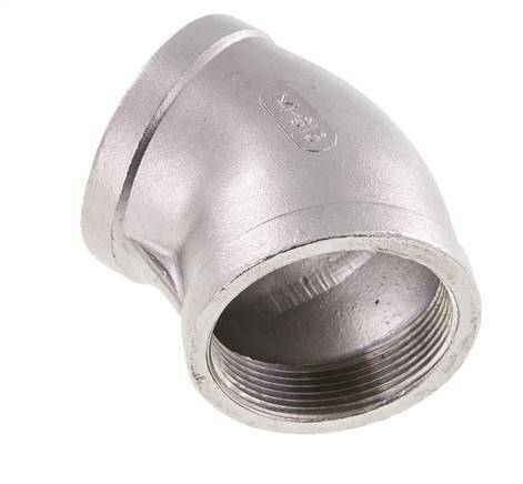 Rp 2'' Stainless steel 45 deg Elbow Fitting 16 Bar