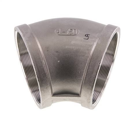 Rp 4'' Stainless steel 45 deg Elbow Fitting 16 Bar