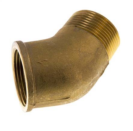 Rp 1 1/4'' x R 1 1/4'' F/M Brass 45 deg Elbow Fitting 16 Bar