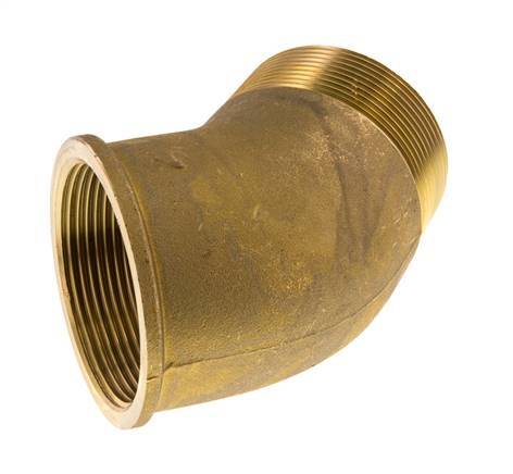 Rp 2'' x R 2'' F/M Brass 45 deg Elbow Fitting 16 Bar