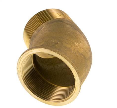Rp 2'' x R 2'' F/M Brass 45 deg Elbow Fitting 16 Bar
