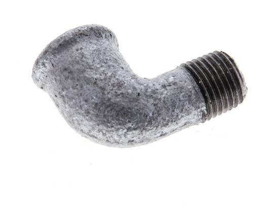 Rp 1/4'' x R 1/4'' F/M Zinc plated Cast iron 90 deg Elbow Fitting 25 Bar [5 Pieces]