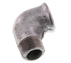 Rp 3/4'' x R 3/4'' F/M Zinc plated Cast iron 90 deg Elbow Fitting 25 Bar [5 Pieces]