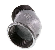Rp 1 1/2'' x R 1 1/2'' F/M Zinc plated Cast iron 45 deg Elbow Fitting 25 Bar