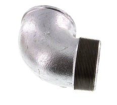 Rp 3'' x R 3'' F/M Zinc plated Cast iron 90 deg Elbow Fitting 25 Bar