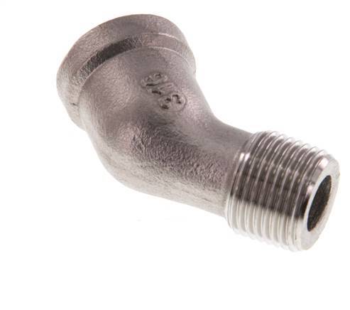 Rp 3/8'' x R 3/8'' F/M Stainless steel 45 deg Elbow Fitting 16 Bar