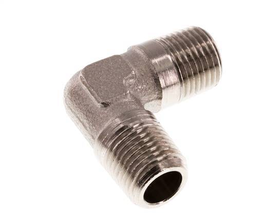 R 1/8'' Male Nickel plated Brass 90 deg Elbow Fitting 16 Bar [5 Pieces]