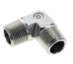 3/4'' NPT Male Zinc plated Steel 90 deg Elbow Fitting 200 Bar - Hydraulic