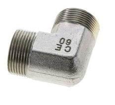 UN 1-7/16''-12 Male Zinc plated Steel 90 deg Elbow Fitting ORFS 400 Bar - Hydraulic