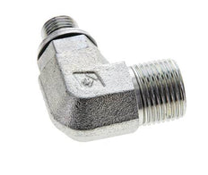UN 13/16''-16 x G 1/4'' Male Zinc plated Steel 90 deg Elbow Fitting ORFS 400 Bar - Hydraulic