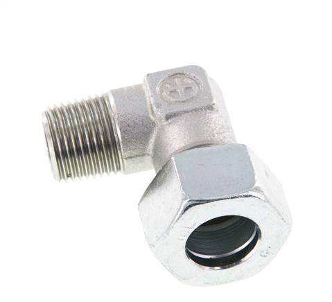 R 1/2'' Male x 18L Zinc plated Steel 90 deg Elbow Fitting 315 Bar DIN 2353