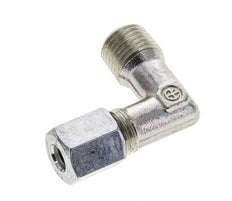 1/4'' NPT Male x 6L Zinc plated Steel 90 deg Elbow Cutting ring 315 Bar DIN 2353