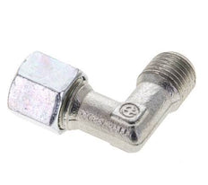 1/4'' NPT Male x 8L Zinc plated Steel 90 deg Elbow Cutting ring 315 Bar DIN 2353