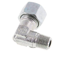 R 1/4'' Male x 12L Zinc plated Steel 90 deg Elbow Fitting 315 Bar DIN 2353