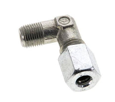 1/8'' NPT Male x 6L Zinc plated Steel 90 deg Elbow Cutting ring 315 Bar DIN 2353