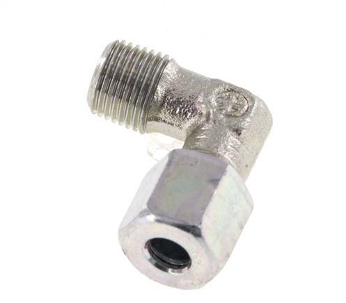 R 1/8'' Male x 5LL Zinc plated Steel 90 deg Elbow Fitting 100 Bar DIN 2353