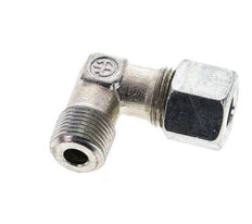 3/8'' NPT Male x 10S Zinc plated Steel 90 deg Elbow Cutting ring 630 Bar DIN 2353