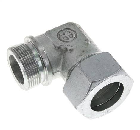 G 1 1/2'' Male x 38S Zinc plated Steel 90 deg Elbow Fitting 315 Bar DIN 2353