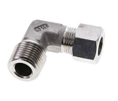 1/2'' NPT Male x 12L Stainless steel 90 deg Elbow Cutting ring 315 Bar DIN 2353